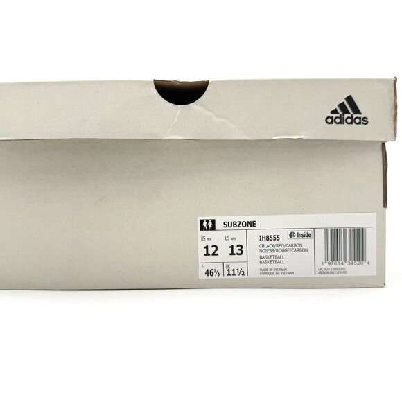 NEW adidas Subzone Basketball Sneakers Men\'s Size Black Red IH8555